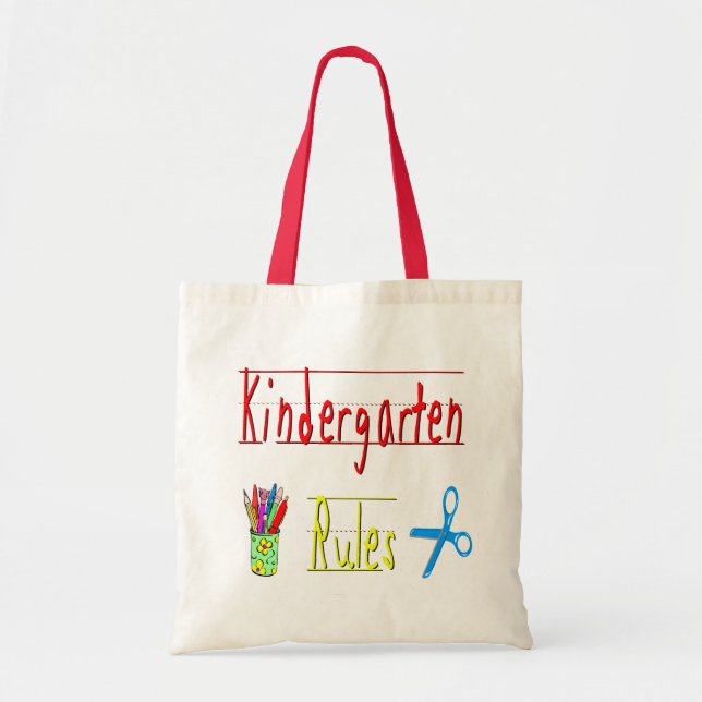 Bolso De Tela Reglas de la guardería (Frente)