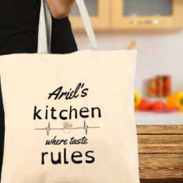 Bolso De Tela Reglas de Sabor Personalizadas Regalo para Chef Co