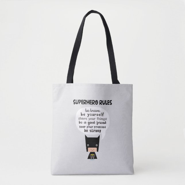 Bolso De Tela Reglas de superhéroe (Anverso)