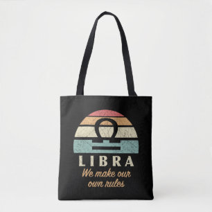 Bolso De Tela Reglas divertidas de Libra Zodiac