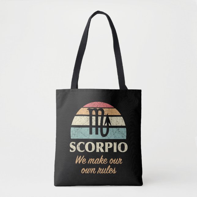Bolso De Tela Reglas divertidas de Scorpio Zodiac (Anverso)
