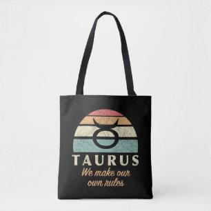 Bolso De Tela Reglas divertidas de Taurus Zodiac