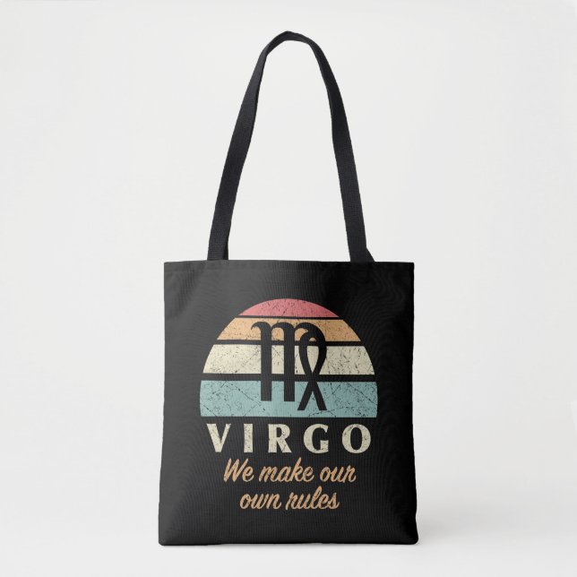 Bolso De Tela Reglas divertidas de Virgo Zodiac (Anverso)