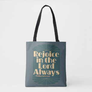 Bolso De Tela Regocijarse en el Señor siempre — Philippians 4:4a