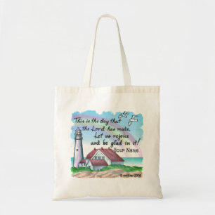 Bolso De Tela Regocijarse por el faro cristiano Tote Bag