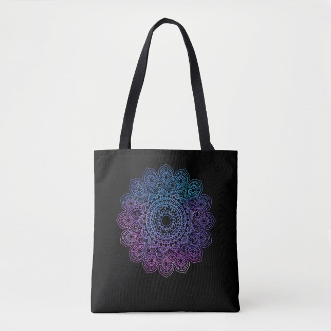 Bolso De Tela Reiki Mandala Curación Espiritual Meditación Chakr (Anverso)