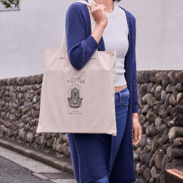 Bolso De Tela Reiki Master Hamsa Hand Evil Eye Yoga Therapist