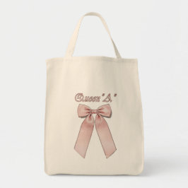 Bolso De Tela Reina Coqueta" Vibe lazos rosados con Reina A