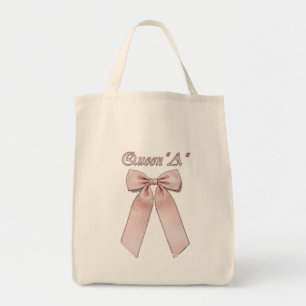 Bolso De Tela Reina Coqueta" Vibe lazos rosados con Reina A