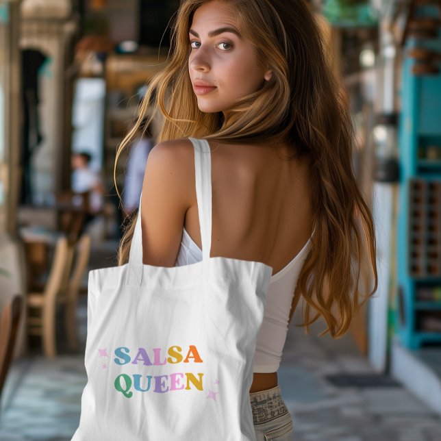Bolso De Tela reina de baile de salsa latino moderno simple (Subido por el creador)