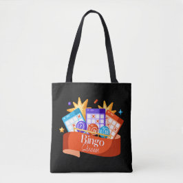 Bolso De Tela Reina de bingo en negro