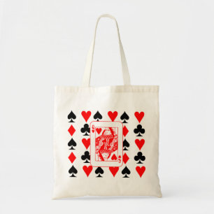 Bolso De Tela reina de corazones, póker