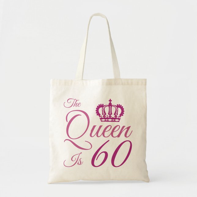 Bolso De Tela Reina de cumpleaños número 60 (Frente)