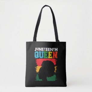 Bolso De Tela Reina de Juneteenth Chica Afro Melanina Negra