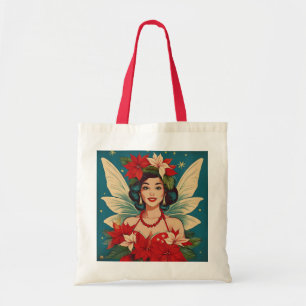 Bolso De Tela Reina de la belleza pin-up navideña tropical retro