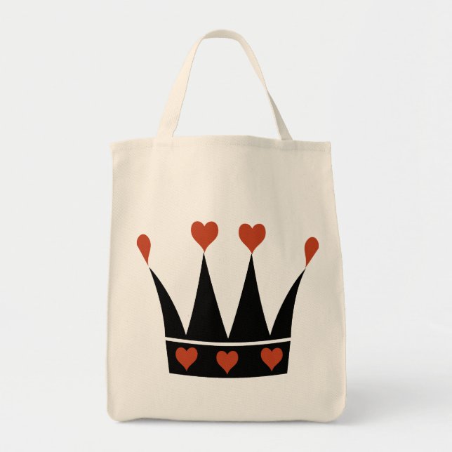 Bolso De Tela Reina de la corona de los corazones (Frente)