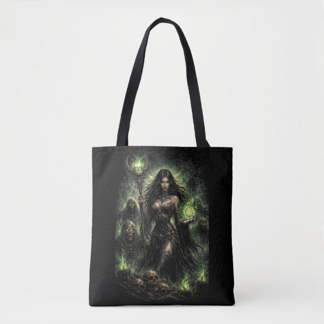 Bolso De Tela Reina de la Llama Verde (Anverso)