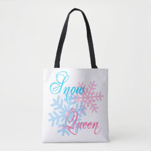 Bolso De Tela Reina de nieve y elegante copos de nieve