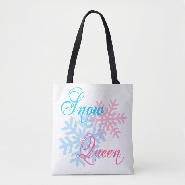 Bolso De Tela Reina de nieve y elegante copos de nieve (Anverso)