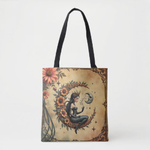 Bolso De Tela Reina del Cresciente de Girasol
