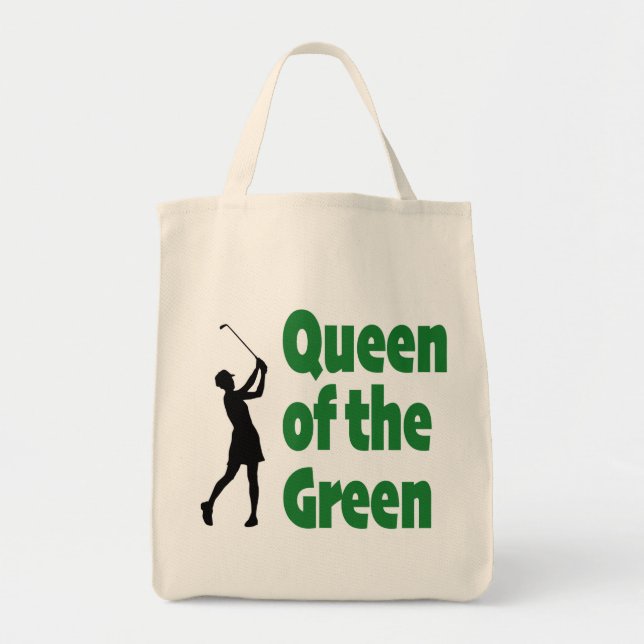 Bolso De Tela Reina del golf verde (Frente)