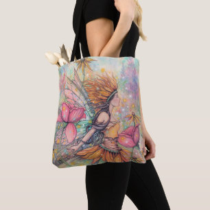 Bolso De Tela Reina del Verano Hada Fantasía Arte Molly Harrison