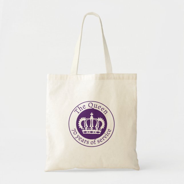 Bolso De Tela Reina Elizabeth Platinum Jubilee - La Reina (Frente)