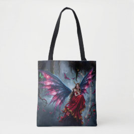 Bolso De Tela Reina Hada de Fantasía Oscura con Alas de Mariposa