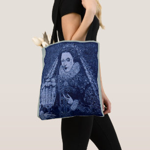 Bolso De Tela Reina Isabel I en azul