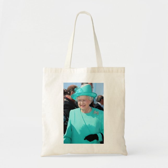 Bolso De Tela Reina Isabel II en la carrera Gorra turquesa (Frente)