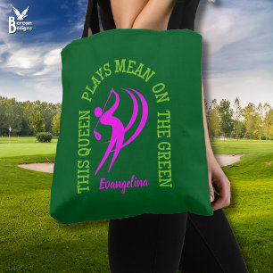 Bolso De Tela REINA JUEGA FUERTE EN EL GREEN Golfista Femenina