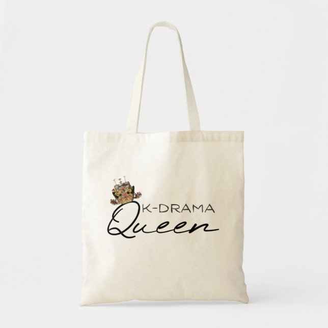 Bolso De Tela Reina KDrama con corona tradicional (Frente)