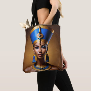 Bolso De Tela "Reina Nefertiti", bella antigua reina africana