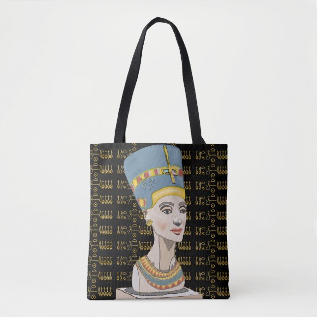 Bolso De Tela Reina Nefertiti con el Cartouche (Anverso)