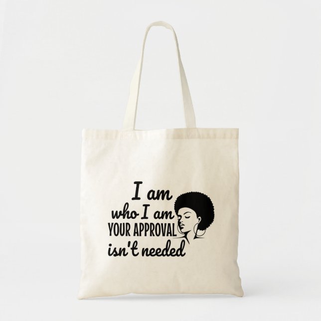 Bolso De Tela Reina negra afroamericana (Frente)