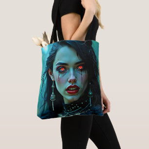 Bolso De Tela Reina Vampiro: Arte de Oscuro Encanto