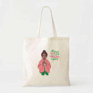 Bolso De Tela Reina verde y rosa