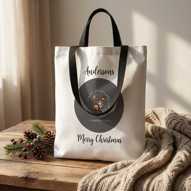Bolso De Tela Reindeer christmas tote bags girly festive (Subido por el creador)
