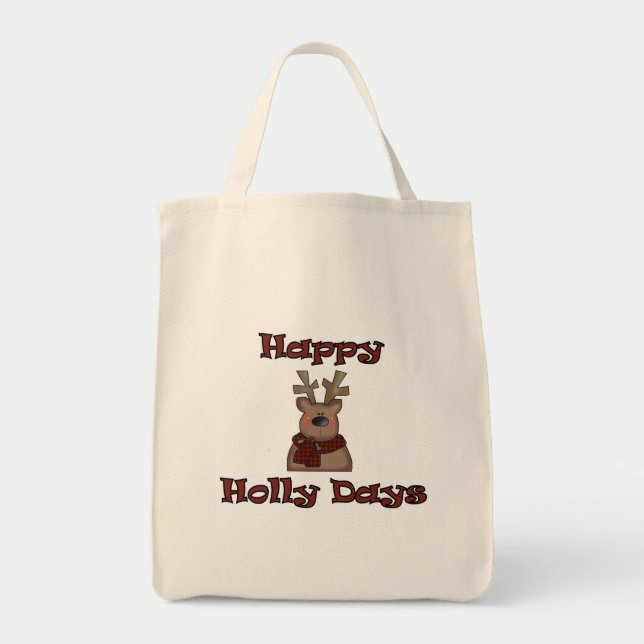 Bolso De Tela Reindeer Holly Days Tshirts and Gifts (Frente)