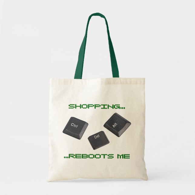 Bolso De Tela Reiniciar teclas de computadora (Frente)