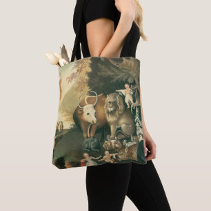 Bolso De Tela Reino Pacífico de Edward Hicks Arte Folclórico Ant