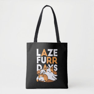Bolso De Tela Relajando el arte del gato - 'Días de furor perezo