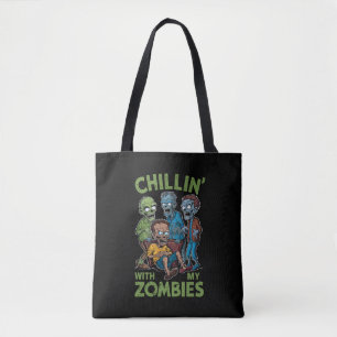 Bolso De Tela Relajándome Con Mis Zombies Halloween Niños Varone