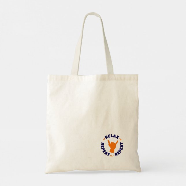 Bolso De Tela Relájate. Repite. Repite. (Reverso)
