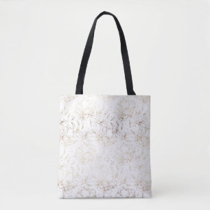 Bolso De Tela Relieve metalizado dorado Floral Elegante Boda Duc