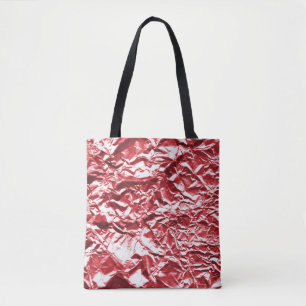 Bolso De Tela Relieve metalizado rojo #1