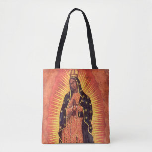 Bolso De Tela Religión Vintage Virgen María Nuestra Señora de Gu