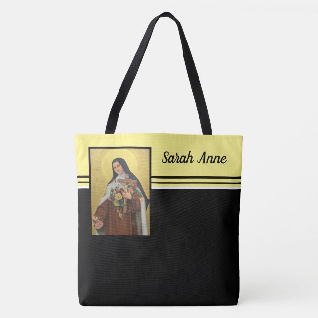 Bolso De Tela Religiosa católica San Teresa Carmelite Nun (Anverso)