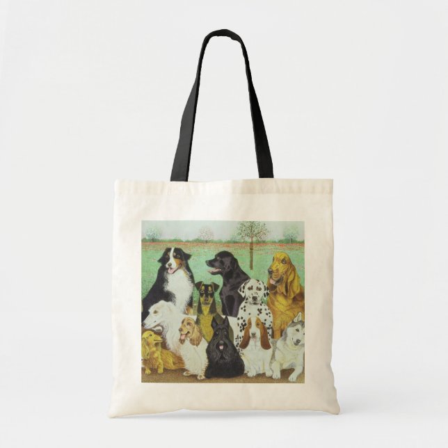 Bolso De Tela Reloj del perro (Frente)