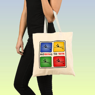 Bolso De Tela Remando para ganar deportes de cuatro colores